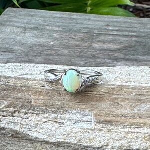 Sterling Silver Ring with Jelly Opal